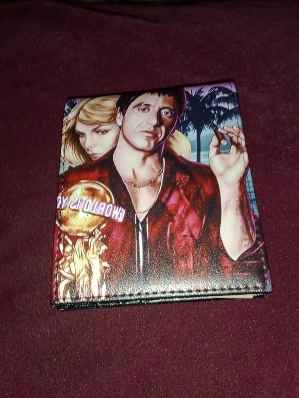 Brand New Scarface Handcrafted Bi Fold Genuine Leather Wallet